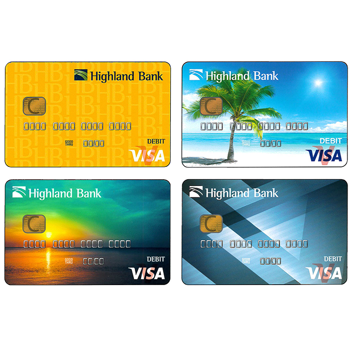 all four ATM/Debit Card background options that we offer